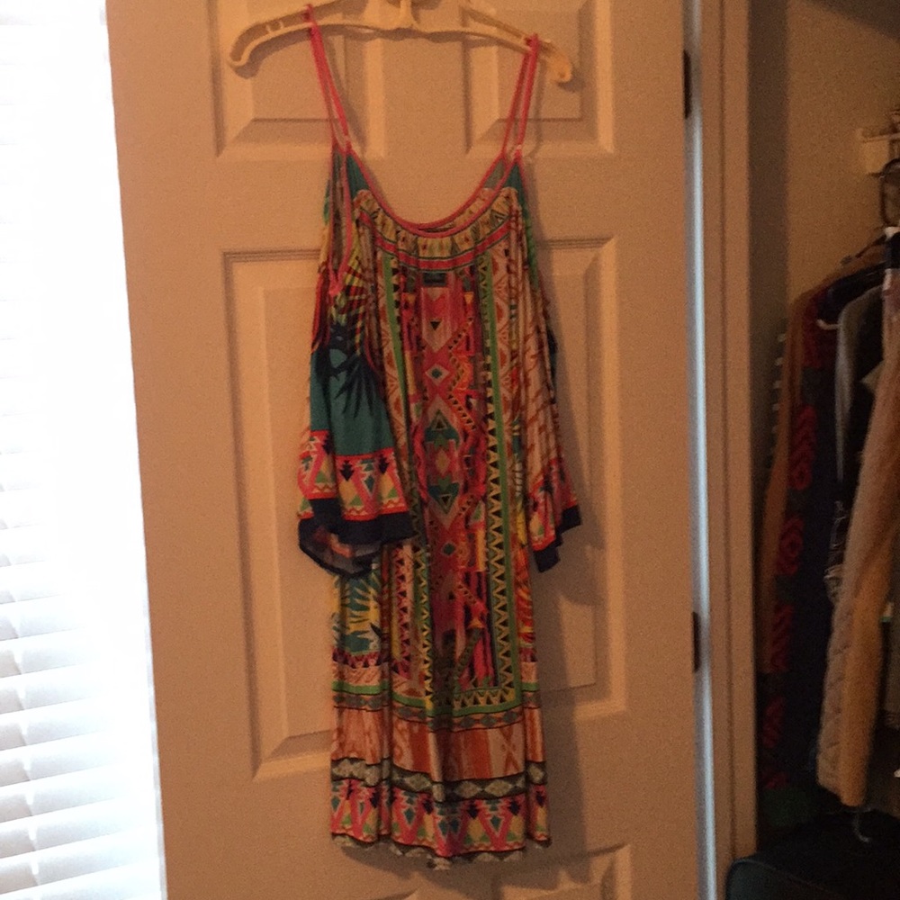 Cold shoulder dress.
